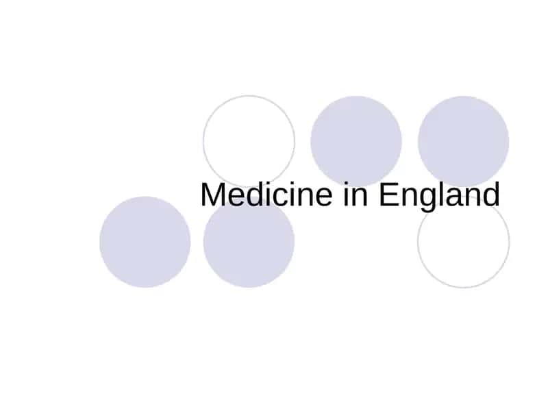 Medicine in England 1