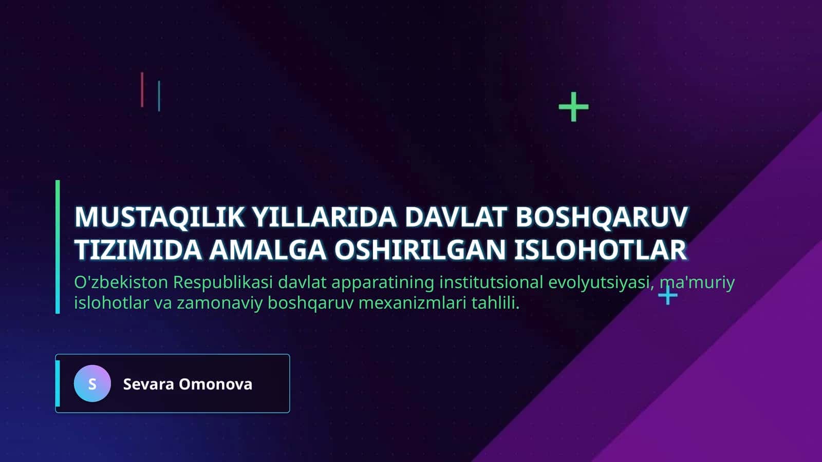 Mustaqilik yillarida davlat boshqaruv tizimida amalga oshirilgan islohotlar 1