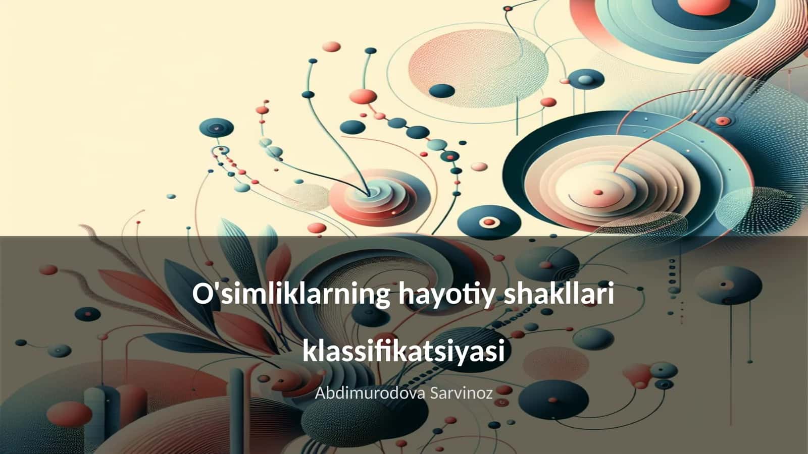 O'simliklarning hayotiy shakllari klassifikatsiyasi 1