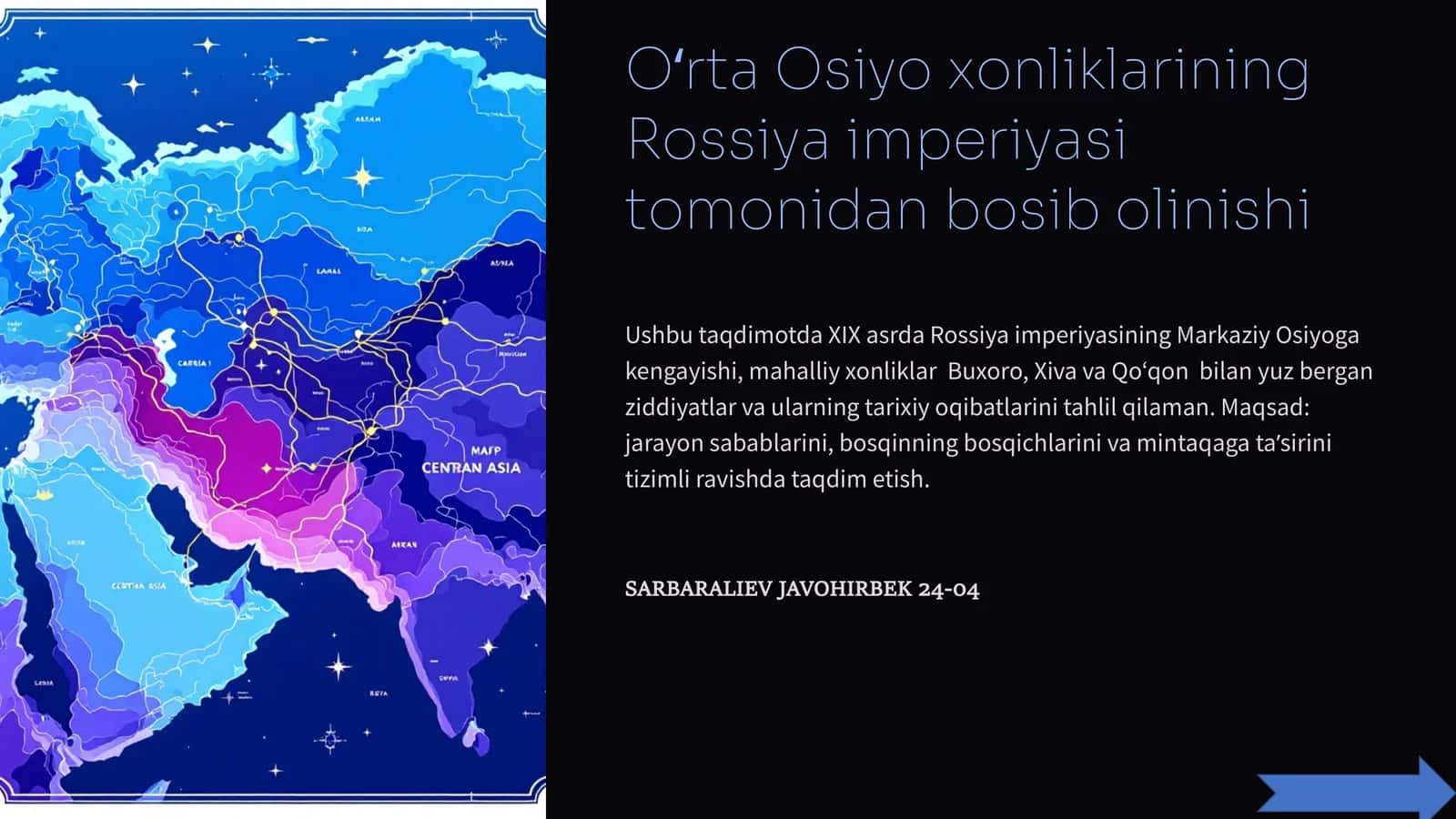 [Oʻrta Osiyo xonliklarining Rossiya imperiyasi tomonidan bosib olinishi] 1