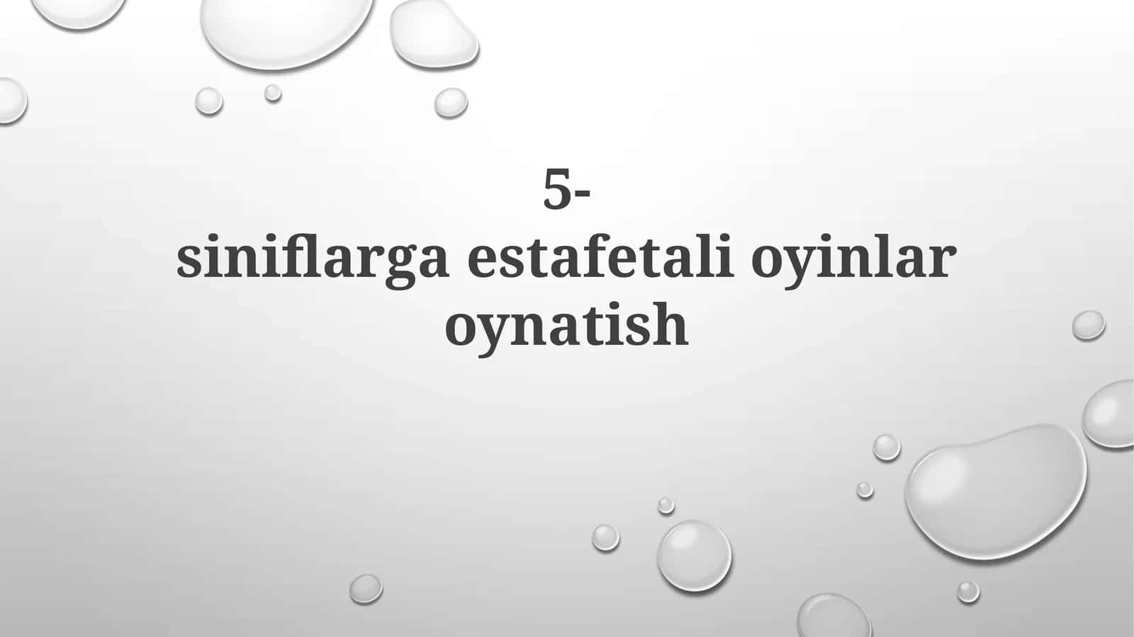 Estafetali O'yinlar 1