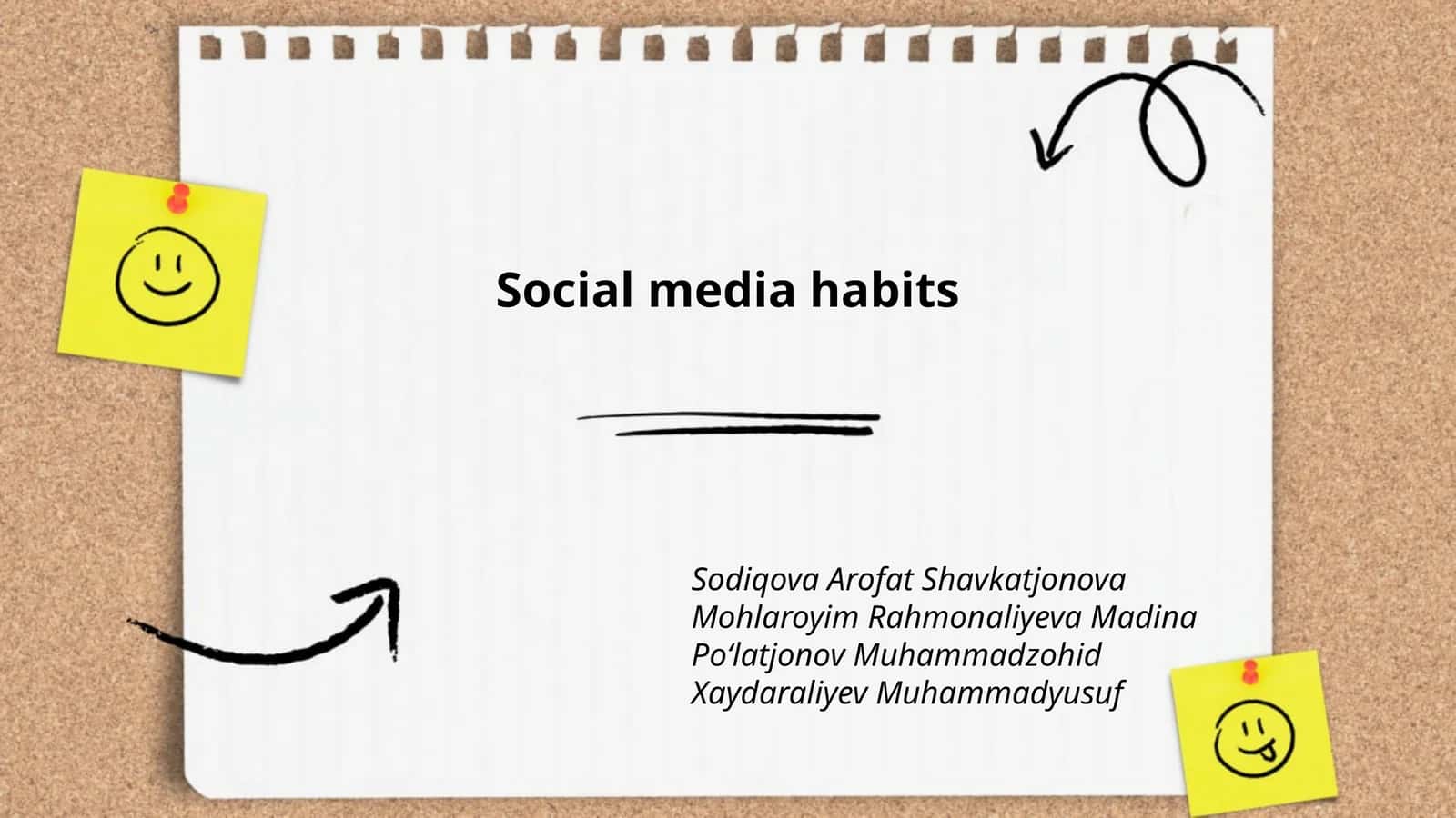 Social media habits 1