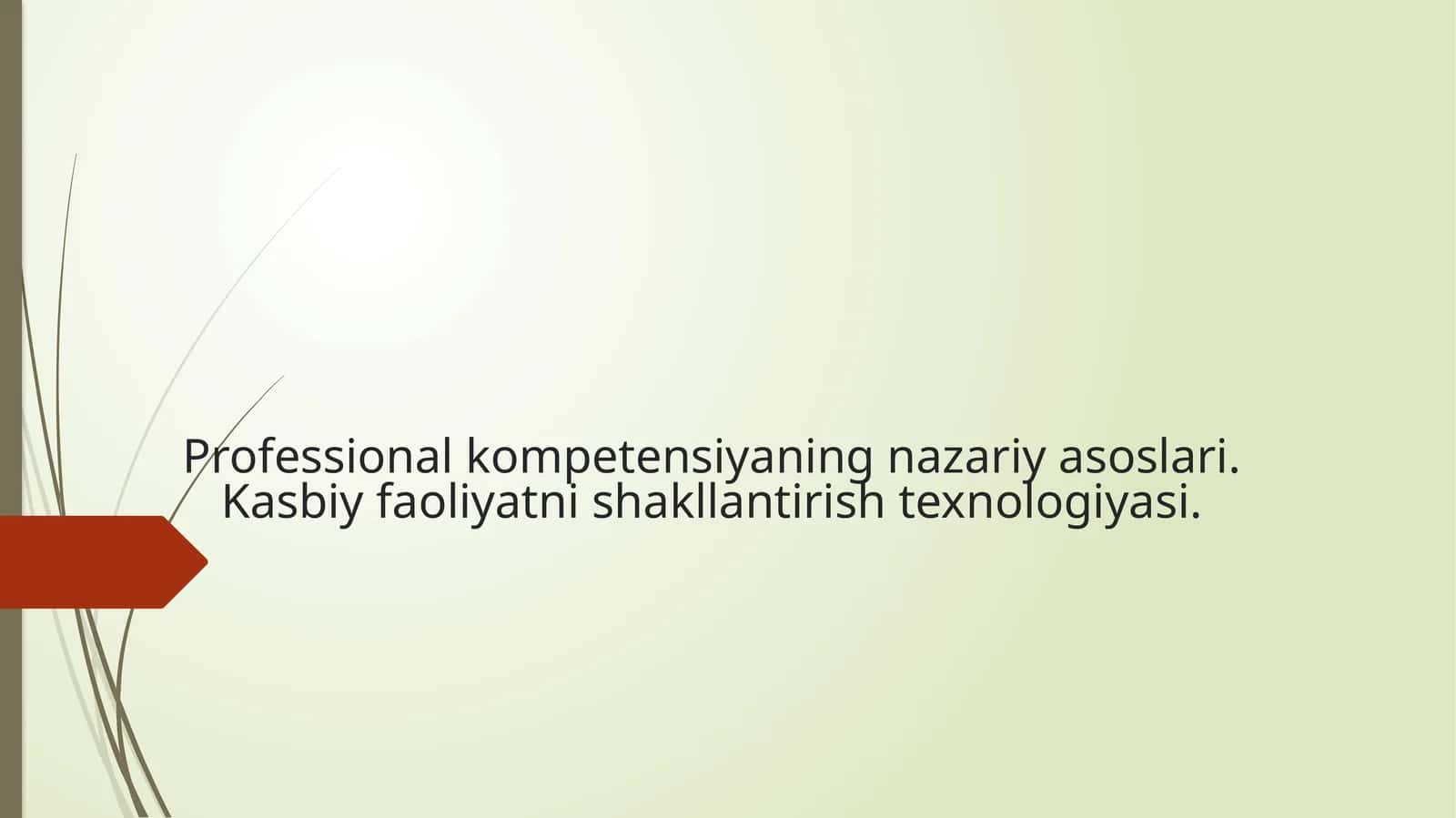 Kasbiy kompetensiya 1