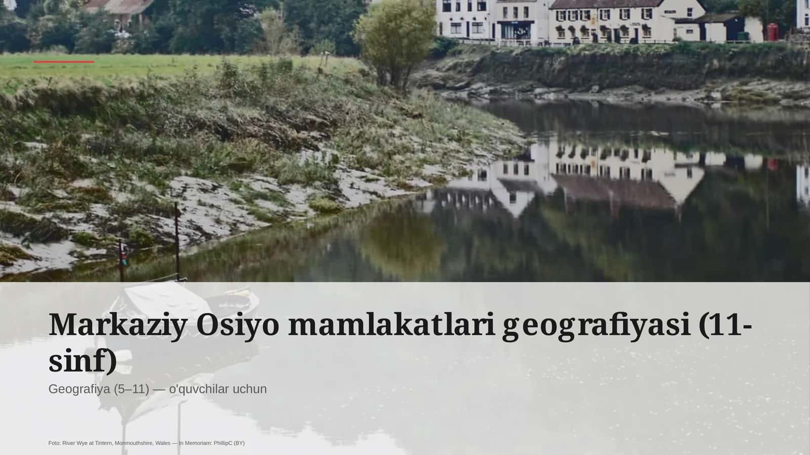 Markaziy Osiyo mamlakatlari geografiyasi (11-sinf) 1