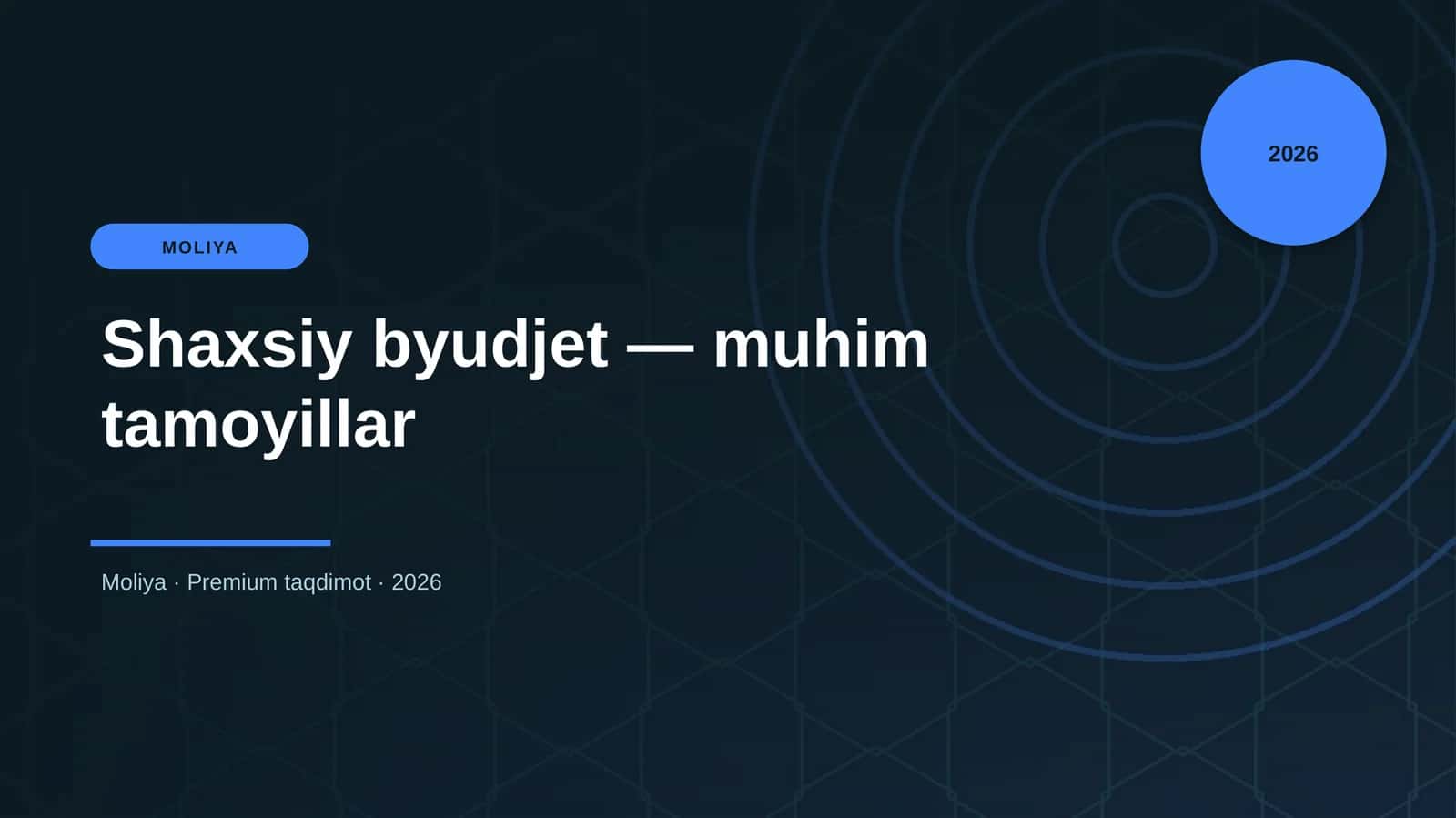 Shaxsiy byudjet — muhim tamoyillar 1