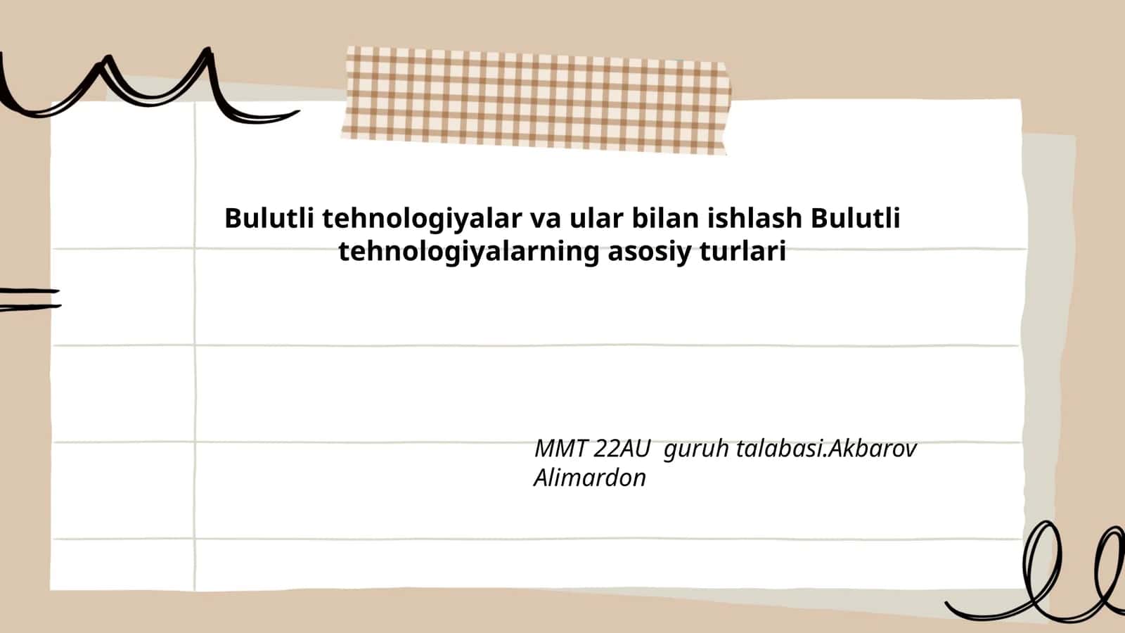 Bulutli tehnologiyalar va ular bilan ishlash 1