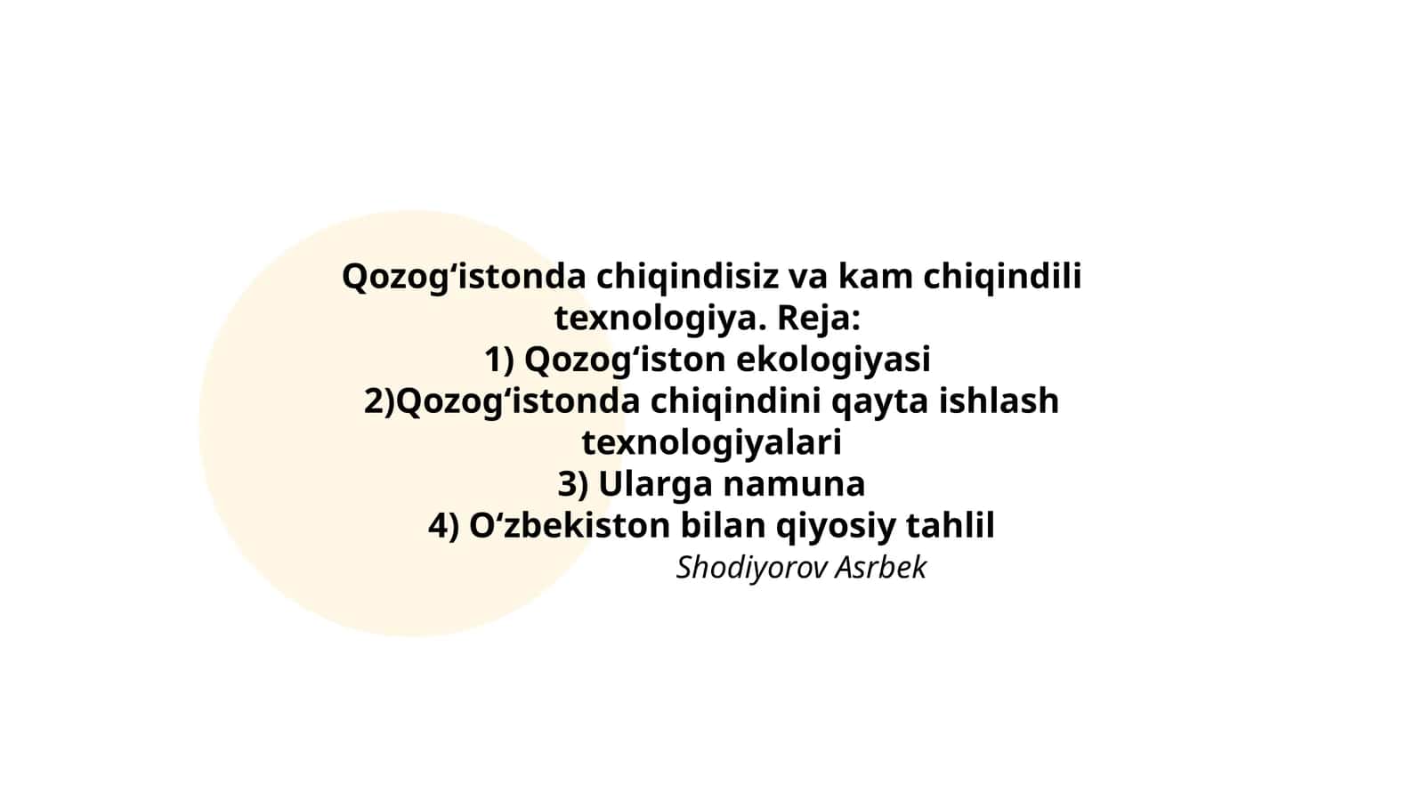 Qozogʻistonda chiqindisiz va kam chiqindili texnologiya 1