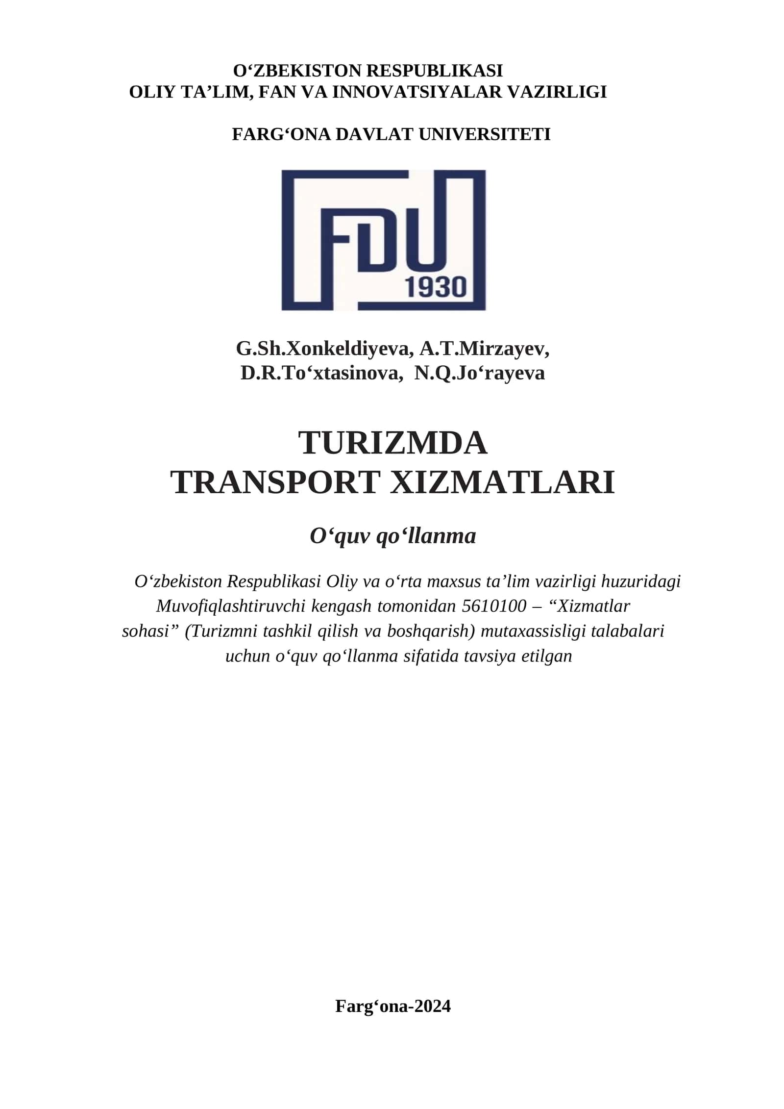 Turizmda transport xizmatlari 1
