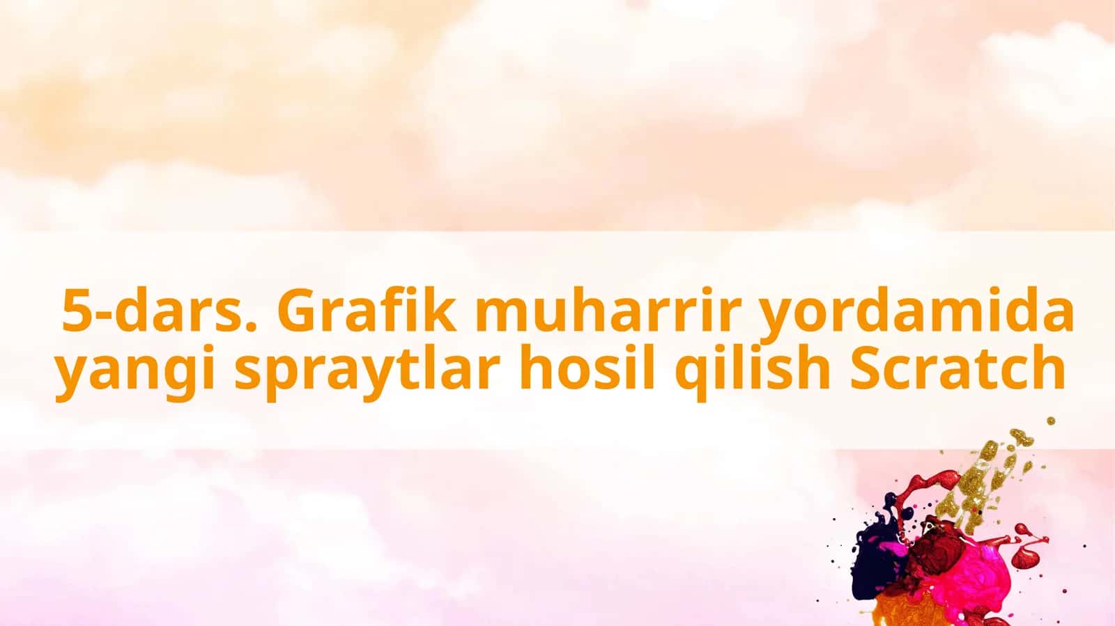 Yangi sprayt hosil qilish 1