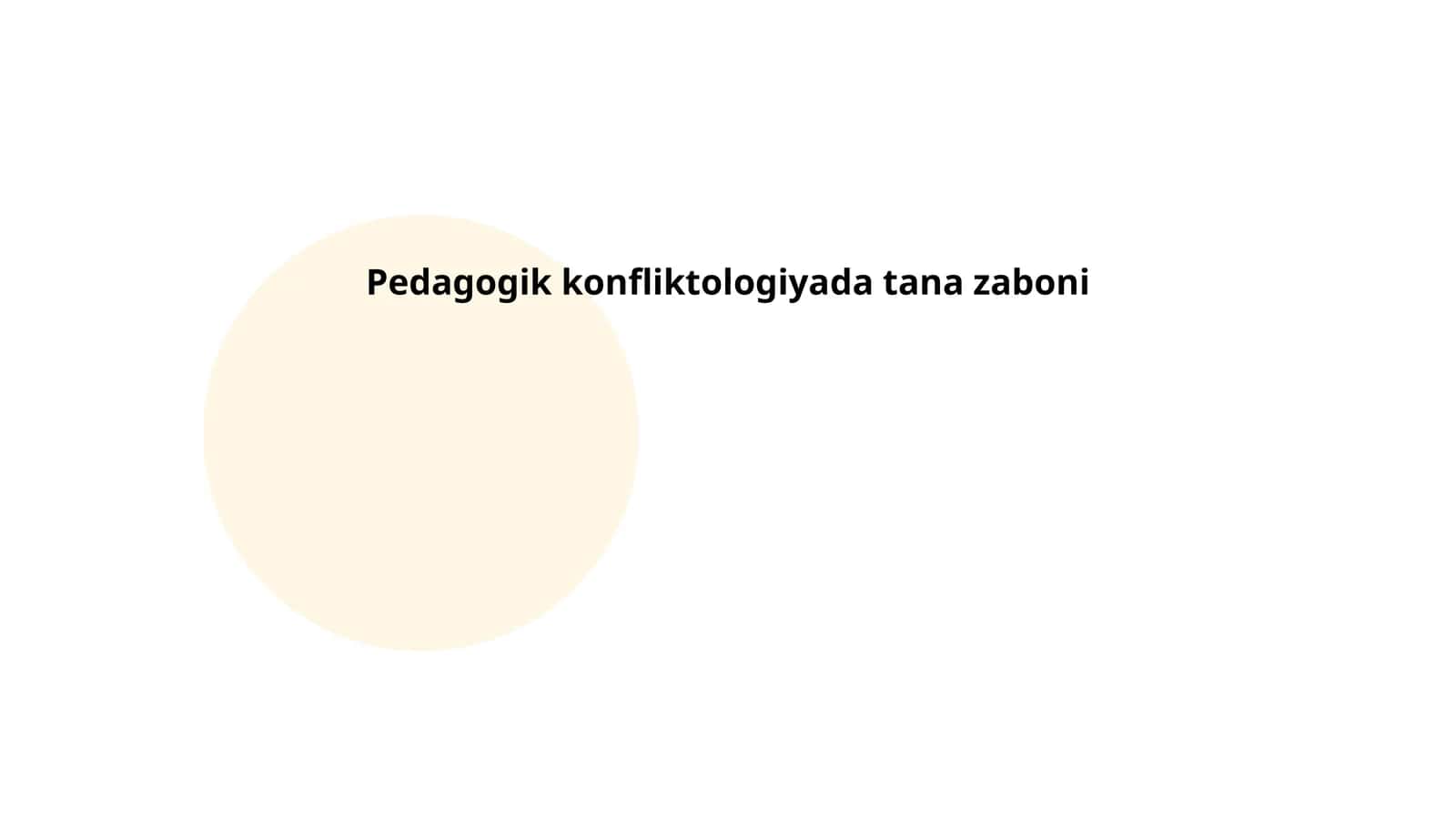 Pedagogik konfliktologiyada tana zaboni 1