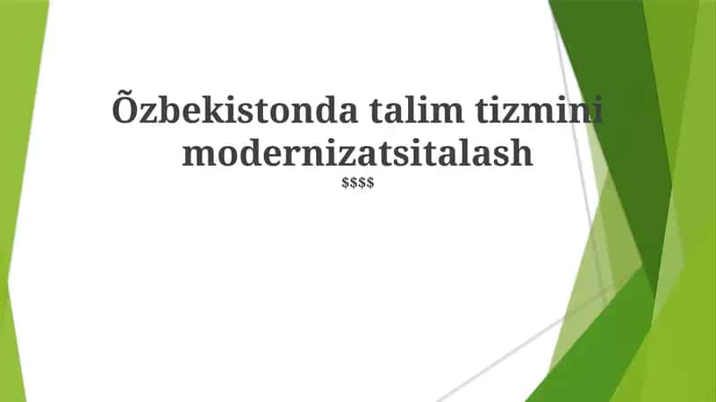 Talim Tizimi Modernizatsiyalash 1
