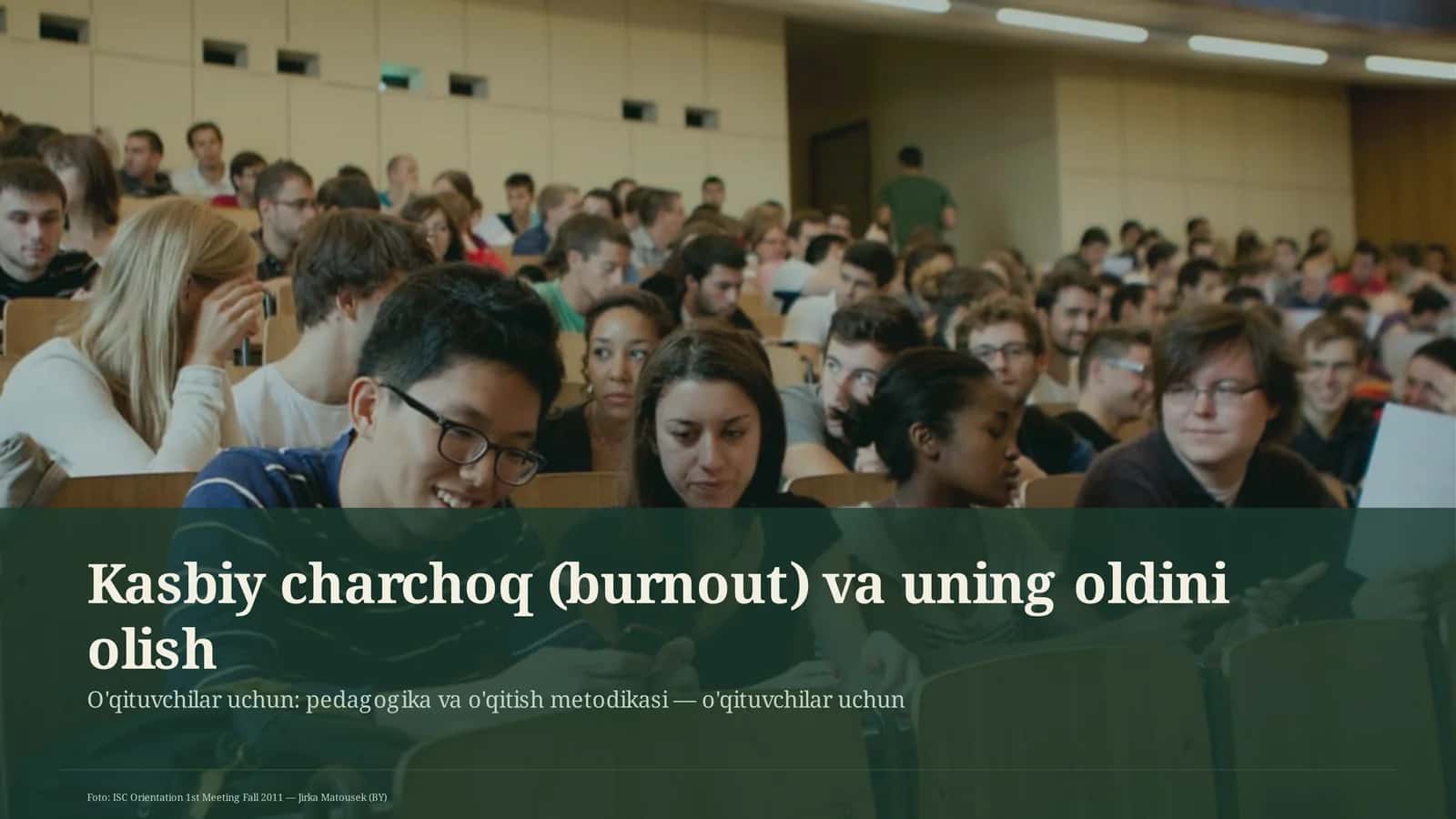 Kasbiy charchoq (burnout) va uning oldini olish 1