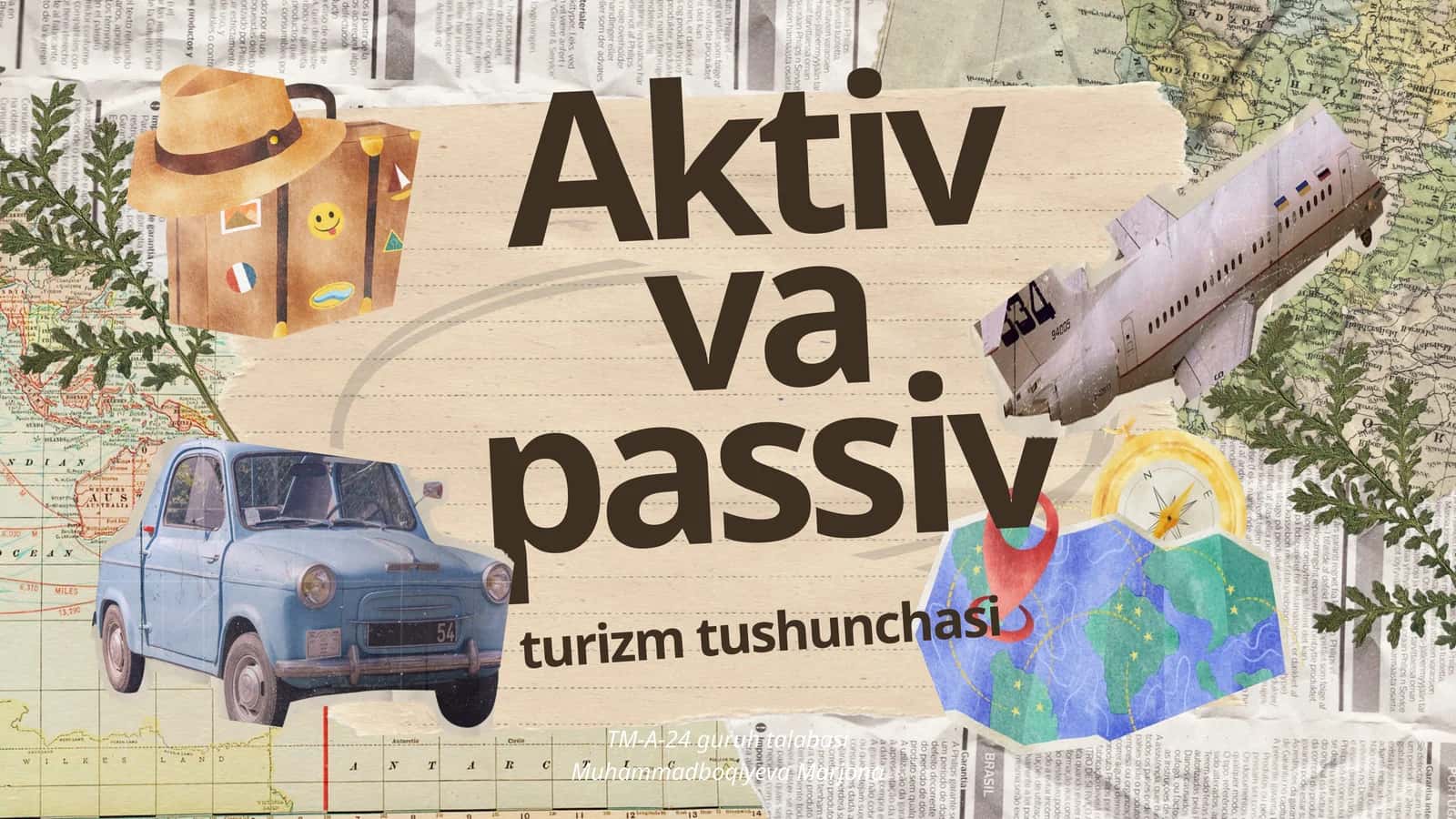 Aktiv va passiv turizm tushunchasi tayyor ppt 1