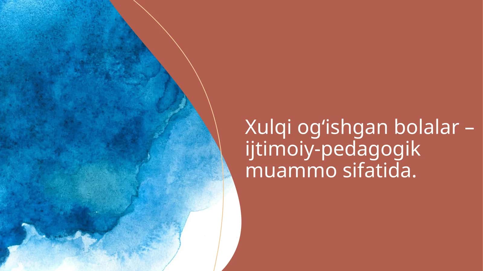 Xulqiog‘ishgan bolalar – ijtimoiy-pedagogik muammosi 1