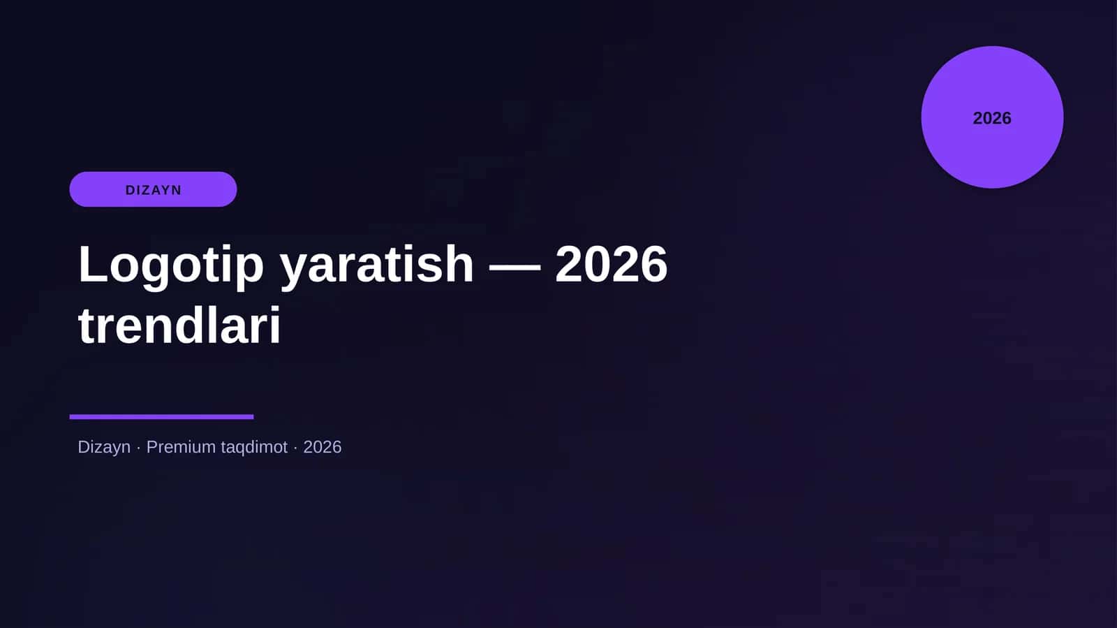 Logotip yaratish — 2026 trendlari 1