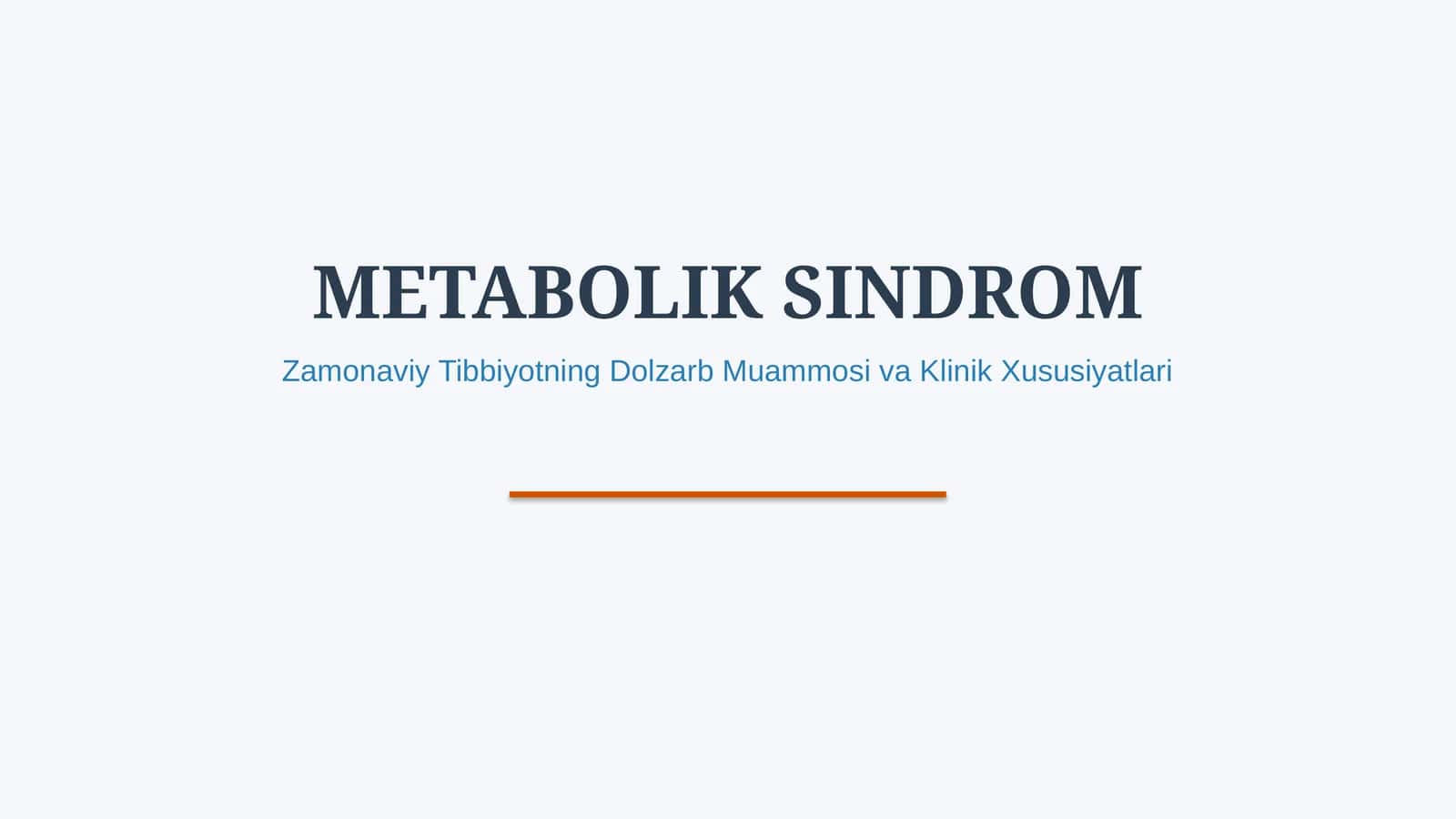 Metabolik sindrom — 15 slaydli tibbiy taqdimot 1