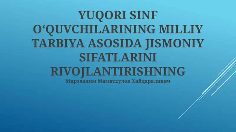 Milliy tarbiya asoslari 1