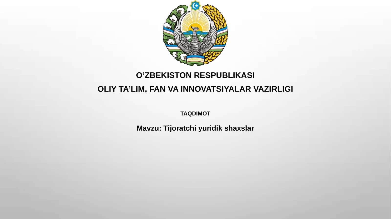Tijoratchiyuridikshaxslar 1