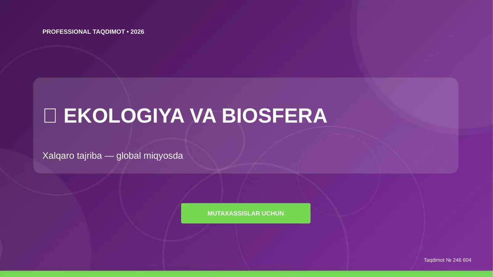 EKOLOGIYA VA BIOSFERA 1
