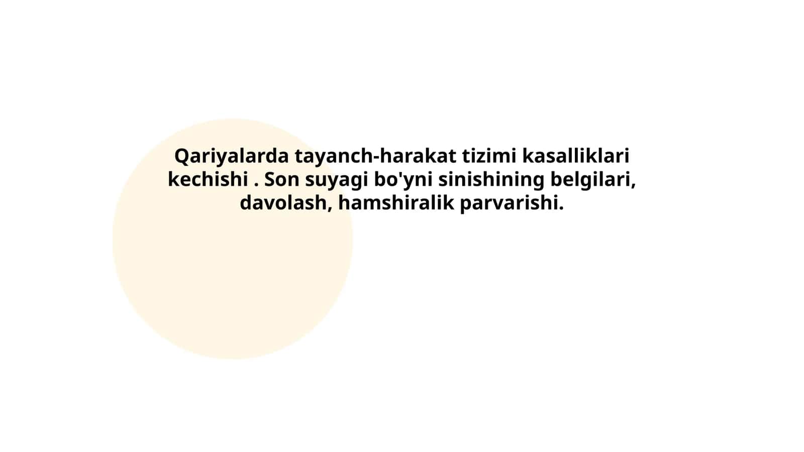 Qariyalarda tayanch-harakat tizimi kasalliklari 1