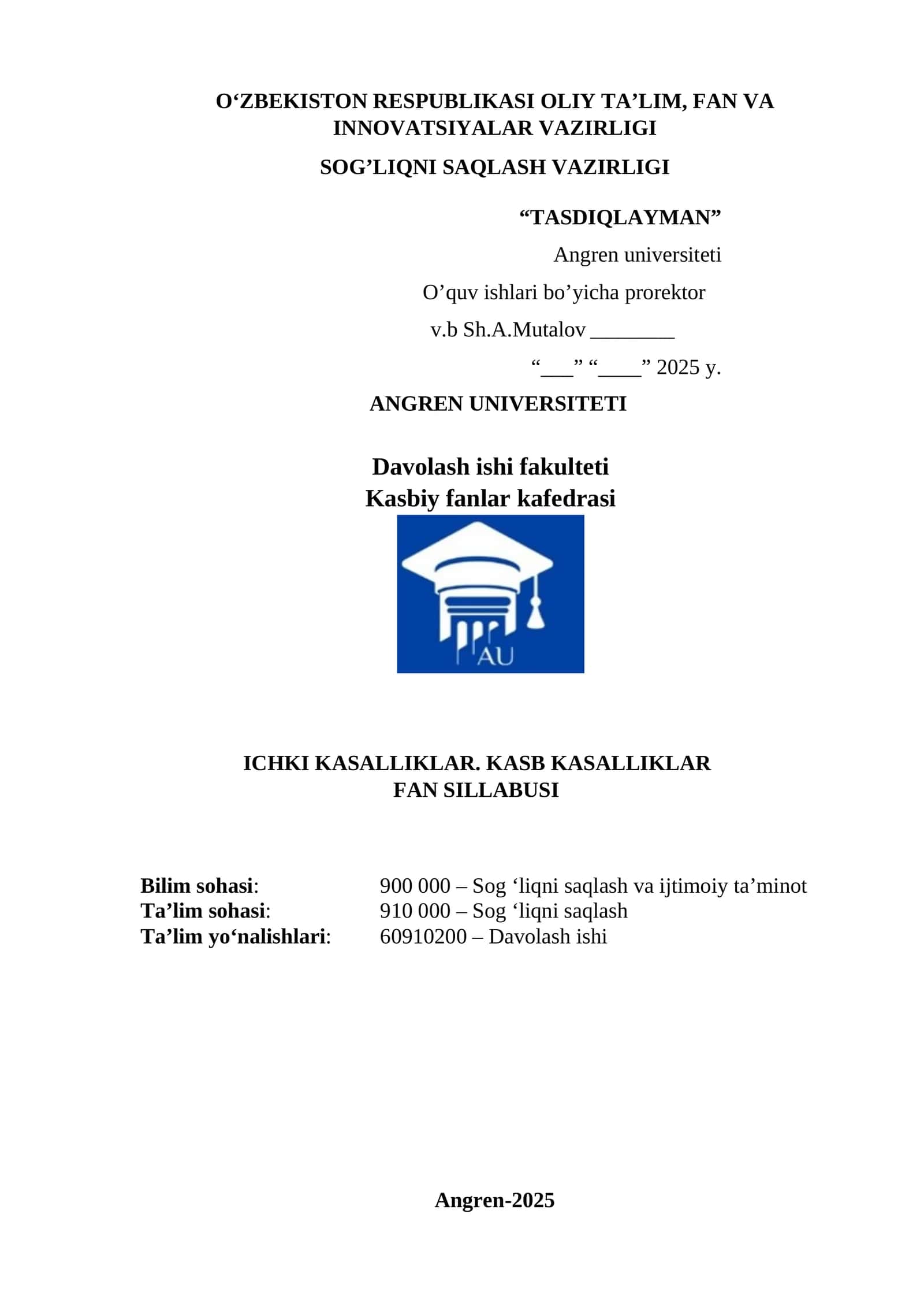 ICHKI KASALLIKAR.KASB KASALLIKLAR 1