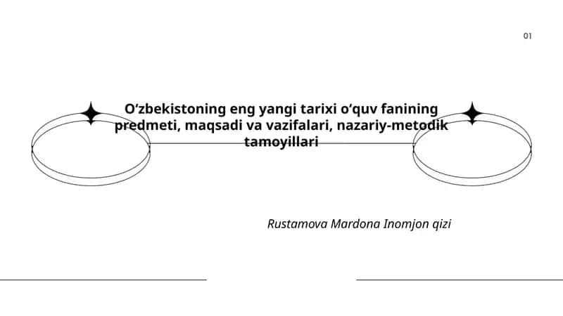 Oʻzbekistoning eng yangi tarixi oʻquv fanining predmeti, maqsadi va vazifalari, nazariy-metodik tamoyillari 1