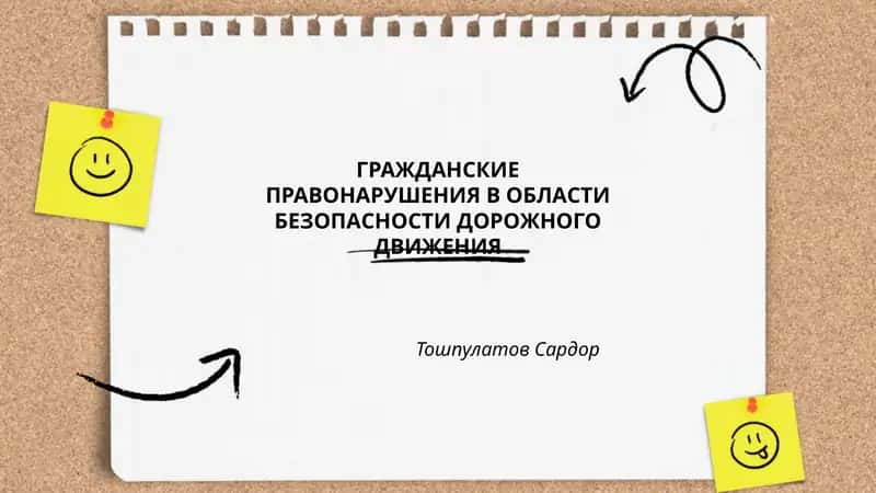 ГРАЖДАНСКИЕ ПРАВОНАРУШЕНИЯ В ОБЛАСТИ БЕЗОПАСНОСТИ ДОРОЖНОГО ДВИЖЕНИЯ 1