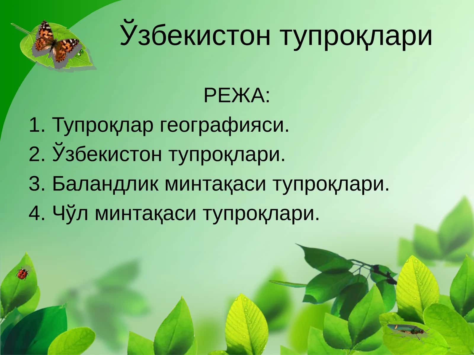 Ўзбекистон тупроқлари 1