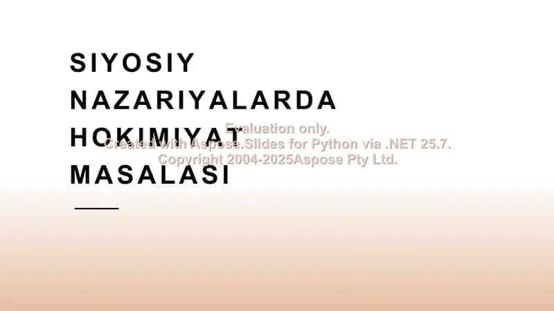 Siyosiy nazariyalarda hokimiyat masalasi 1