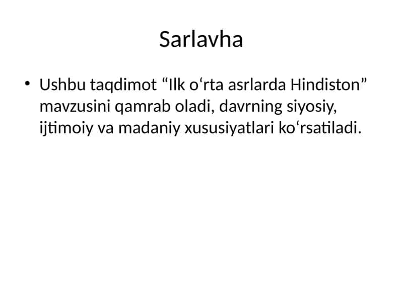 Ilk o'rta asrlarda Hindiston 1