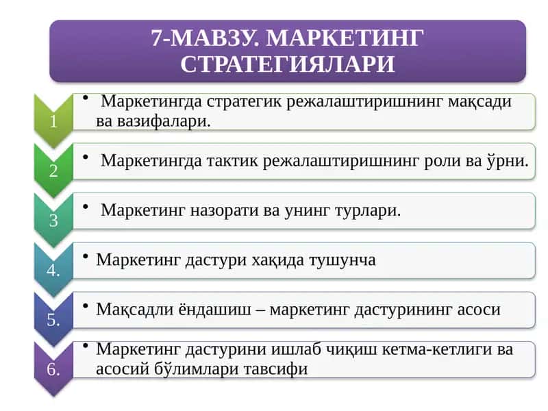 Стратегияни ишлаб чикиш боскичлари 1