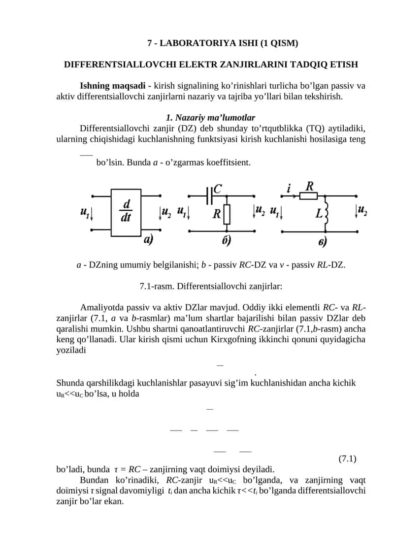 LABORATORIYA ISHI (1 QISM) 1