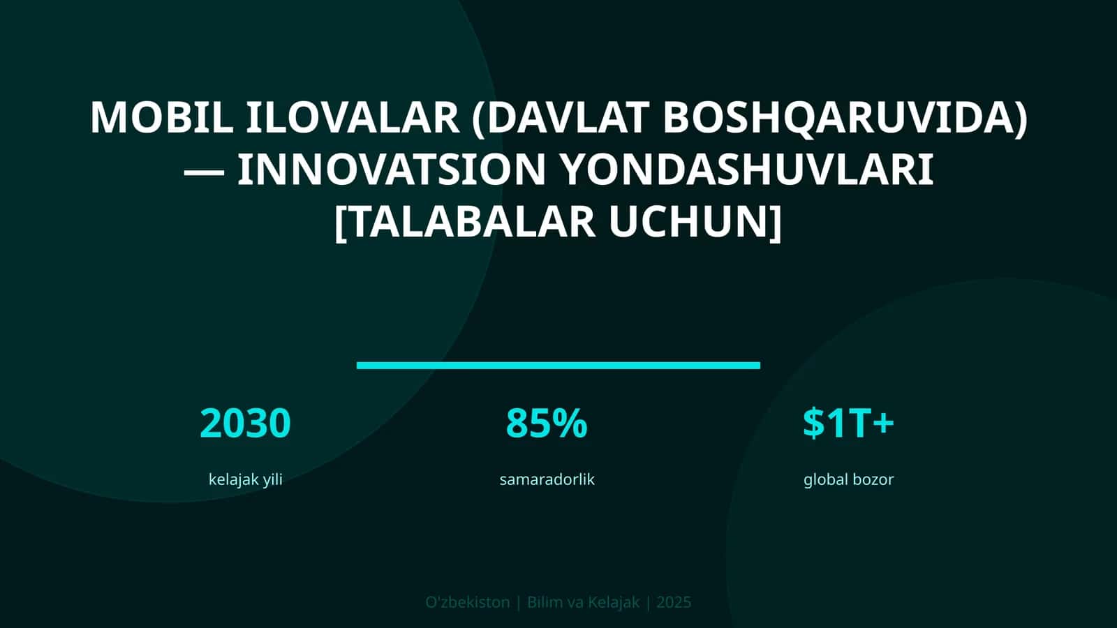Mobil ilovalar (davlat boshqaruvida) — innovatsion yondashuvlari [talabalar uchun] 1