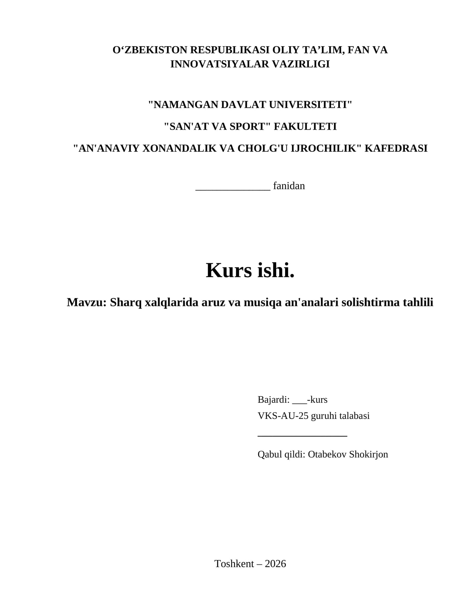 Sharq xalqlarida aruz va musiqa an'analari solishtirma tahlili 1