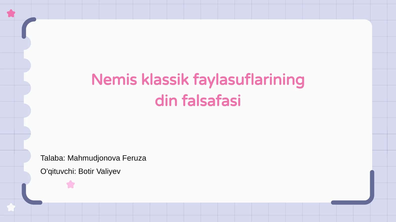 Nemis klassik faylasuflarining din falsafasi 1