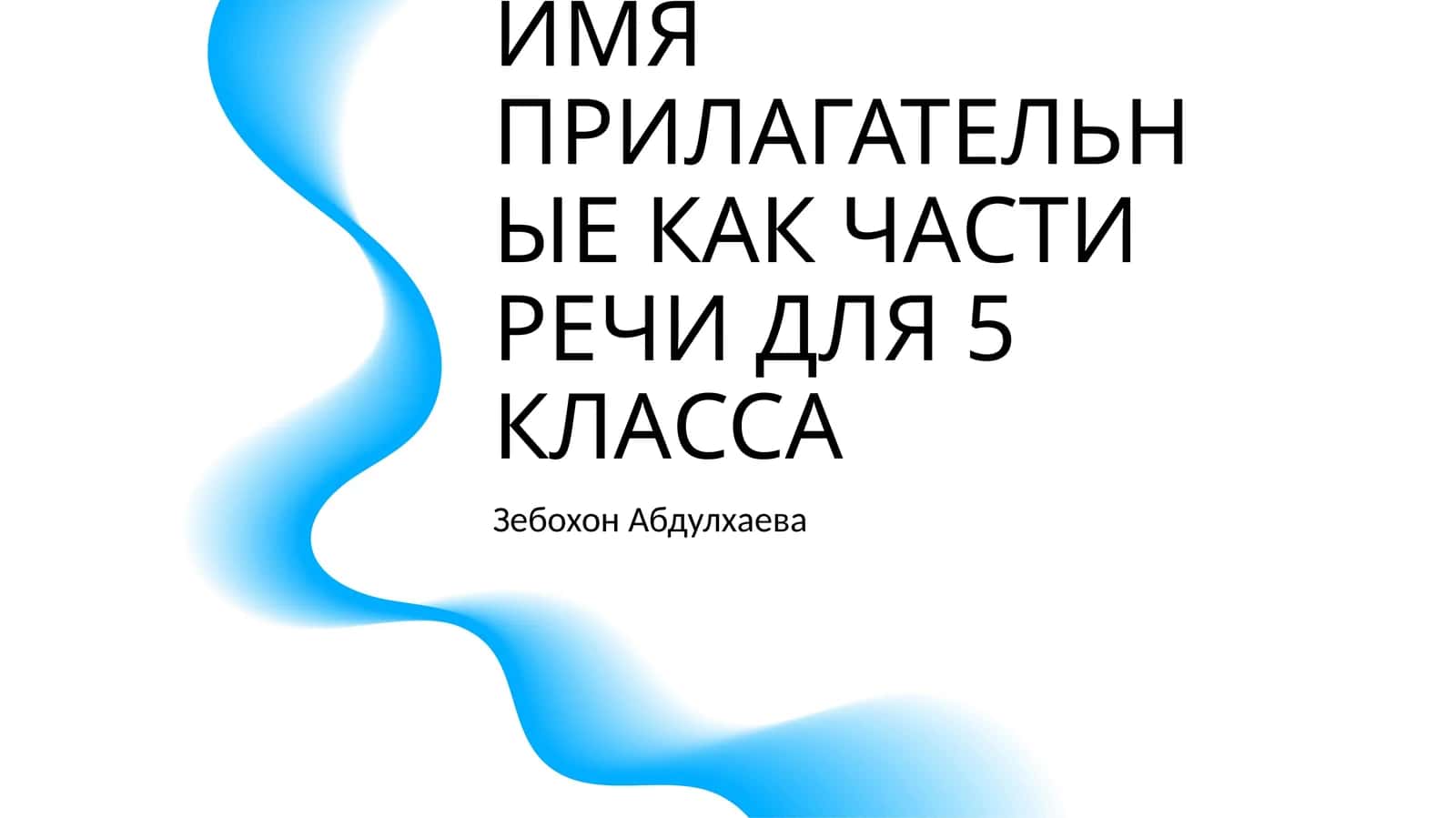 ИМЯ ПРИЛАГАТЕЛЬНЫЕ КАК ЧАСТИ РЕЧИ ДЛЯ 5 КЛАССА 1