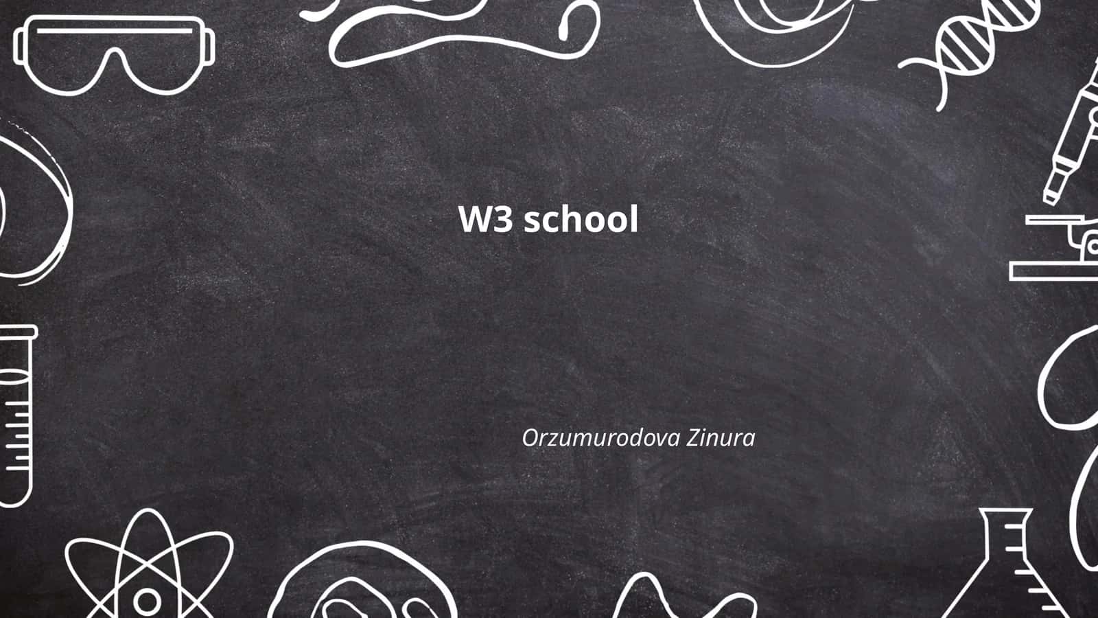 W3 school 1