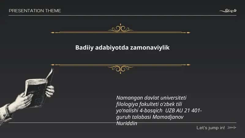 Zamonaviylik tushunchasi va uning badiiy adabiyotda ifodasi 1
