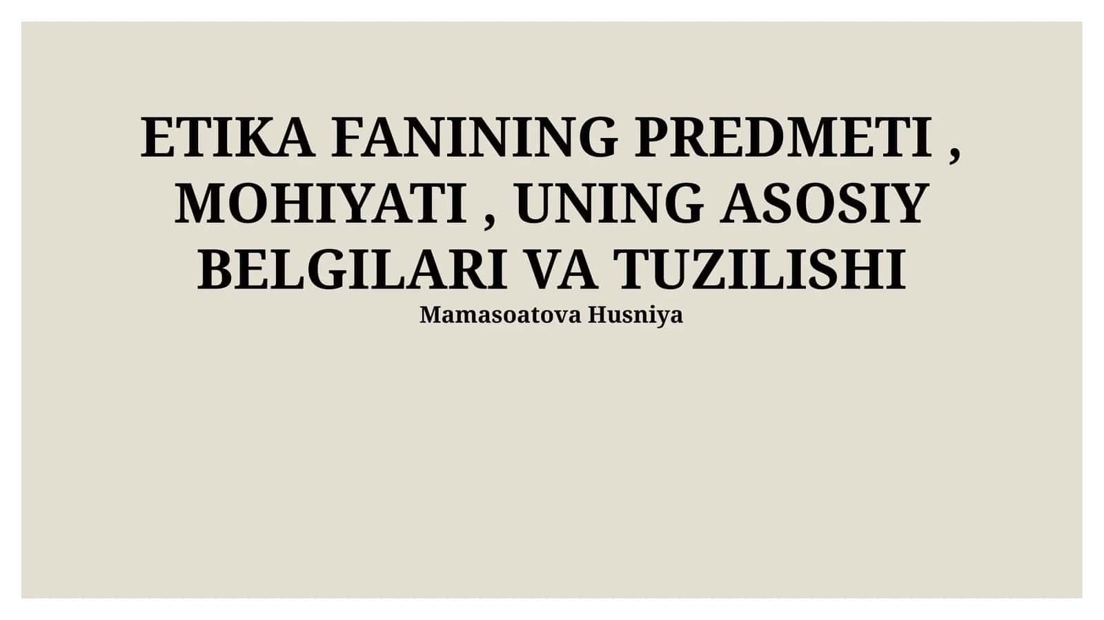 Axloq Fani 1