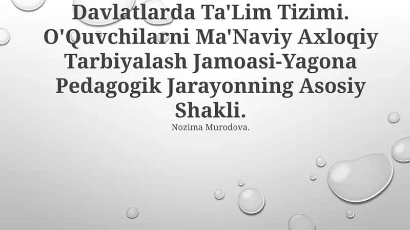 Iqtisodiy Rivojlangan Xorijiy Davlatlarda Ta'Lim Tizimi 1