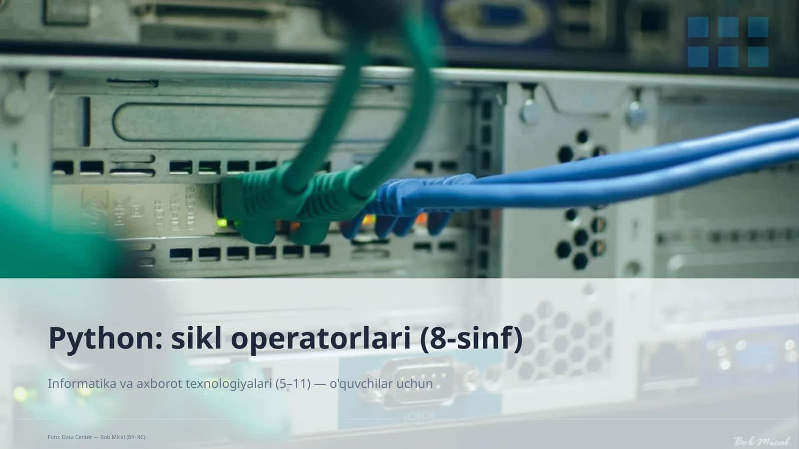 Python: sikl operatorlari (8-sinf) 1