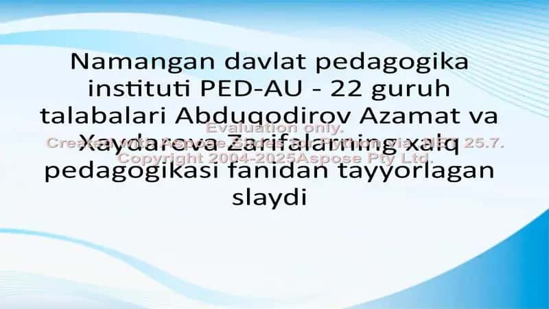 Xalq pedagogikasi 1