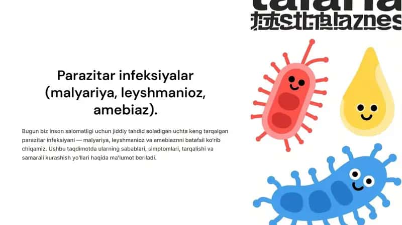 Parazitar infeksiyalar (malyariya, leyshmanioz, amebiaz) 1