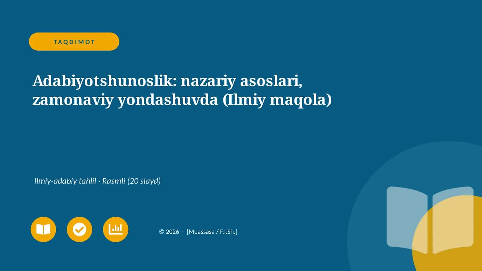 Adabiyotshunoslik: nazariy asoslari, zamonaviy yondashuvda (Ilmiy maqola) 1