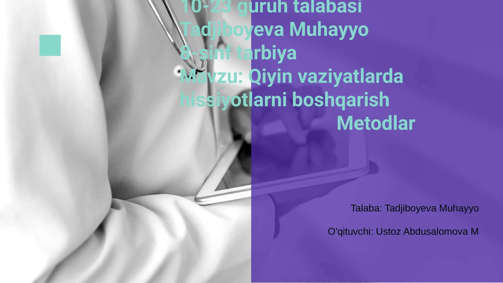 Qiyin vaziyatlarda hissiyotlarni boshqarish 1