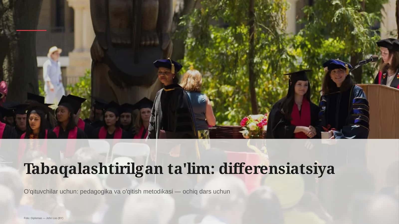 Tabaqalashtirilgan ta'lim: differensiatsiya 1