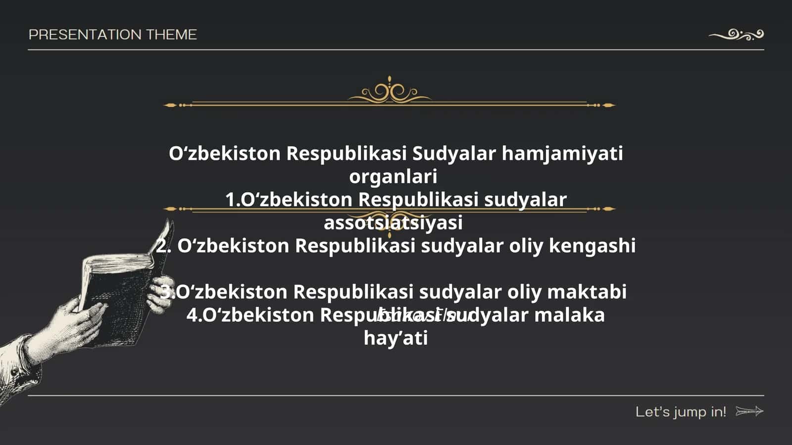 Oʻzbekiston Respublikasi Sudyalar hamjamiyati organlari 1