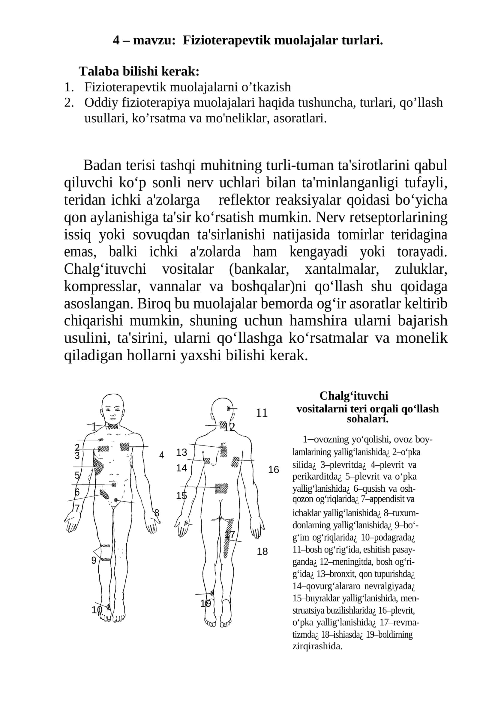 Fizioterapevtik muolajalar turlari 1