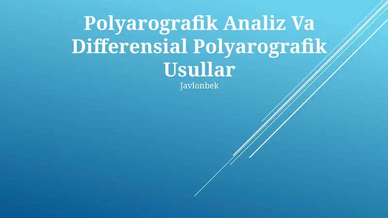 Poliarografik Analiz Va Differensial Polyarografik Usullar 1