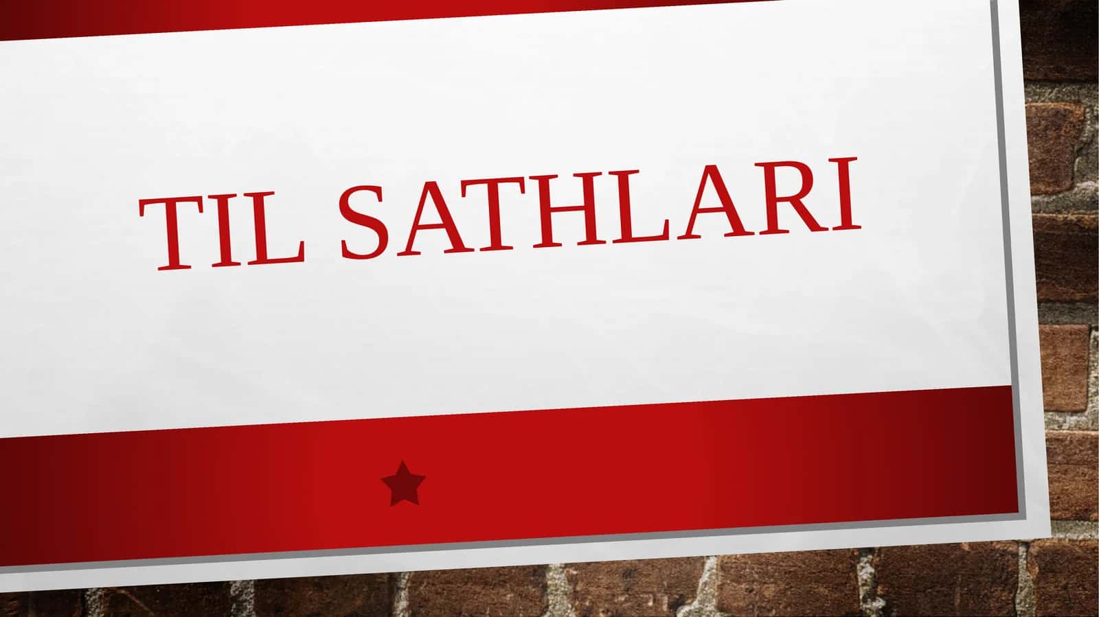TIL SATHLARI 1